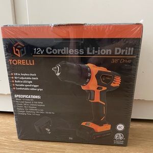 Torelli 12V cordless Li-ion drill